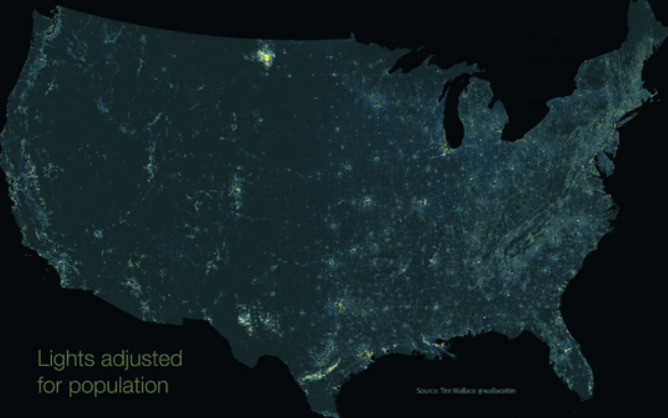 u.s. light pollution